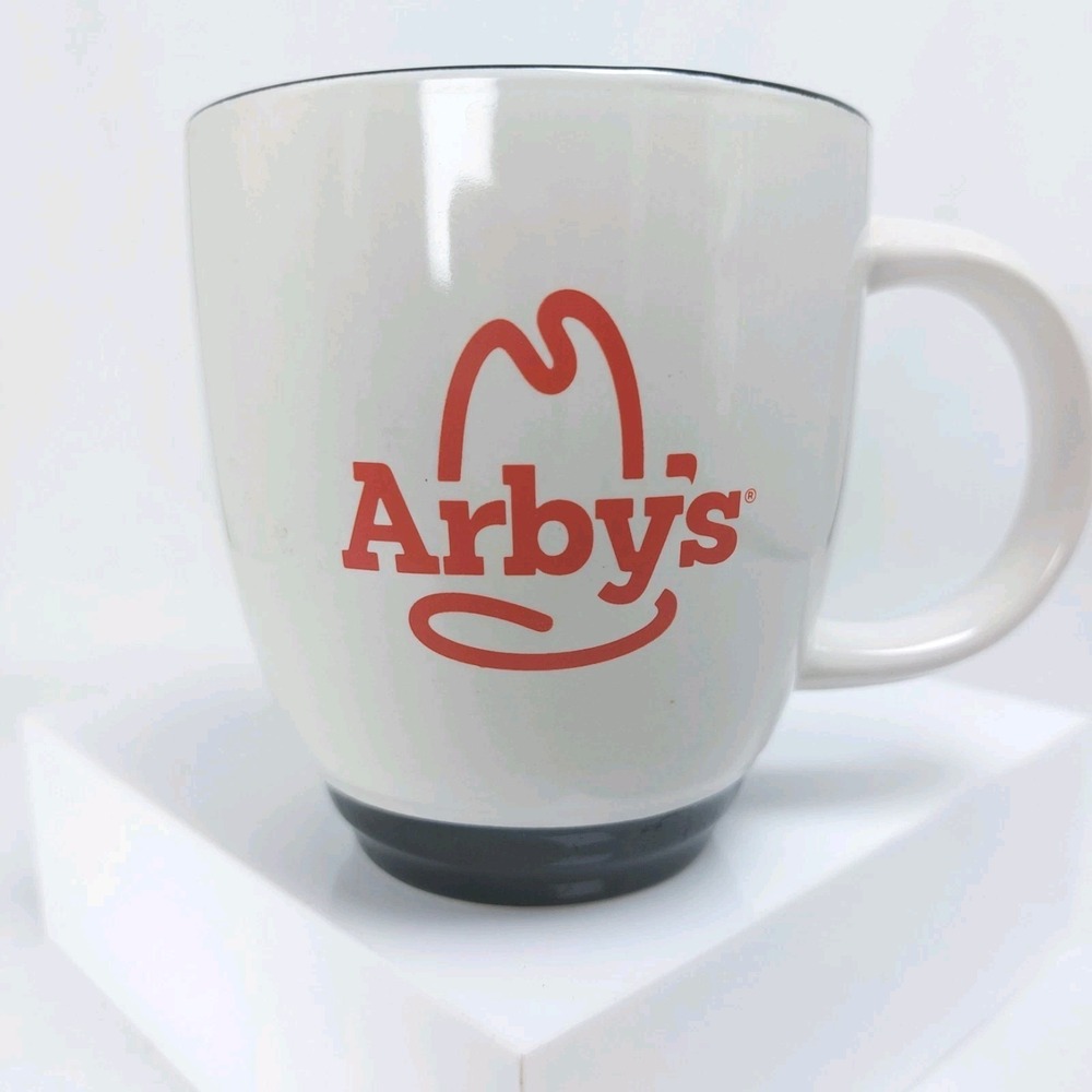 Arbys Cowboy Hat Logo Stacked Farm Animals Cup Mug 4"